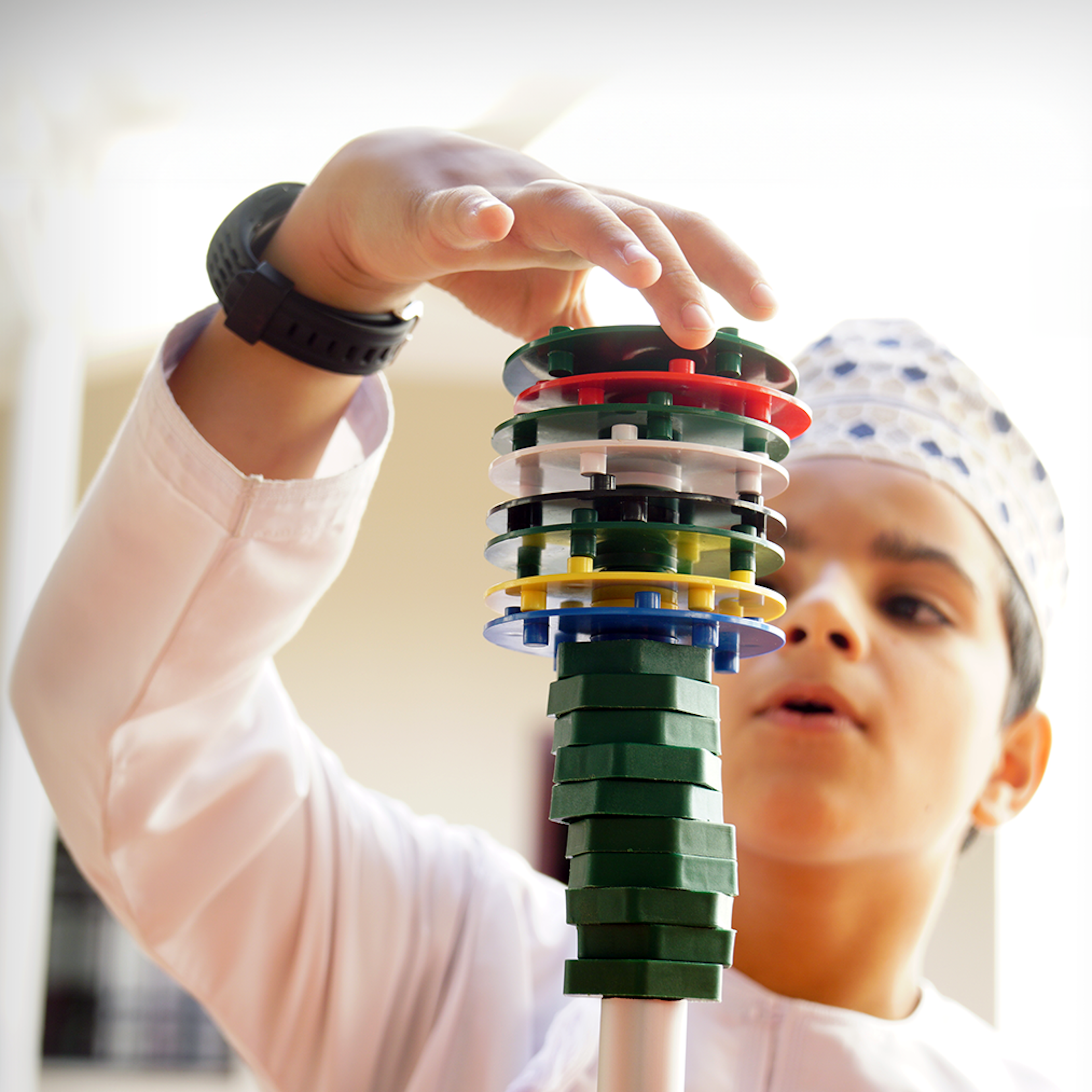 Kid playing with legos